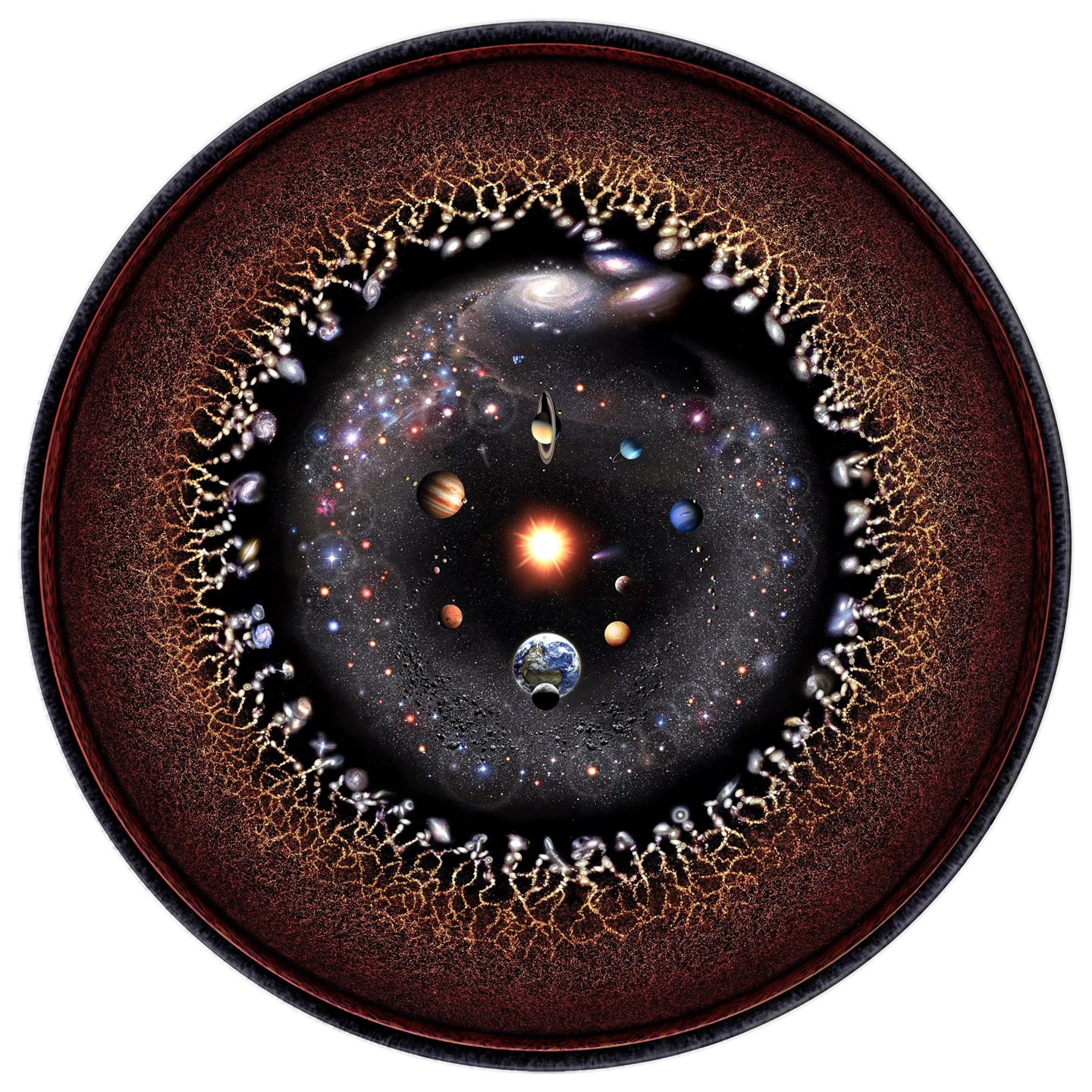 Observable Universe Logarithmic Illustration